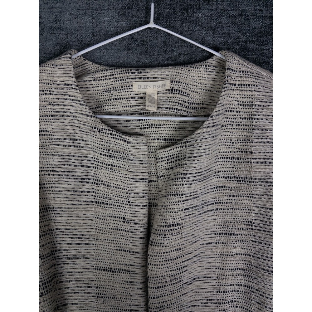 Eileen Fisher Handloomed Cotton Jacket Blazer Womens XS Minimalist Textured